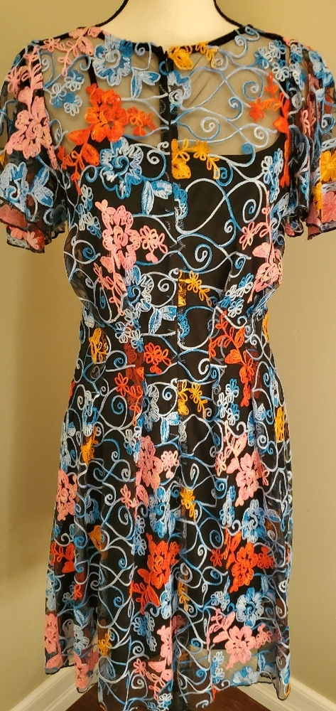ANTHROPOLOGIE EMBROIDERED DRESS